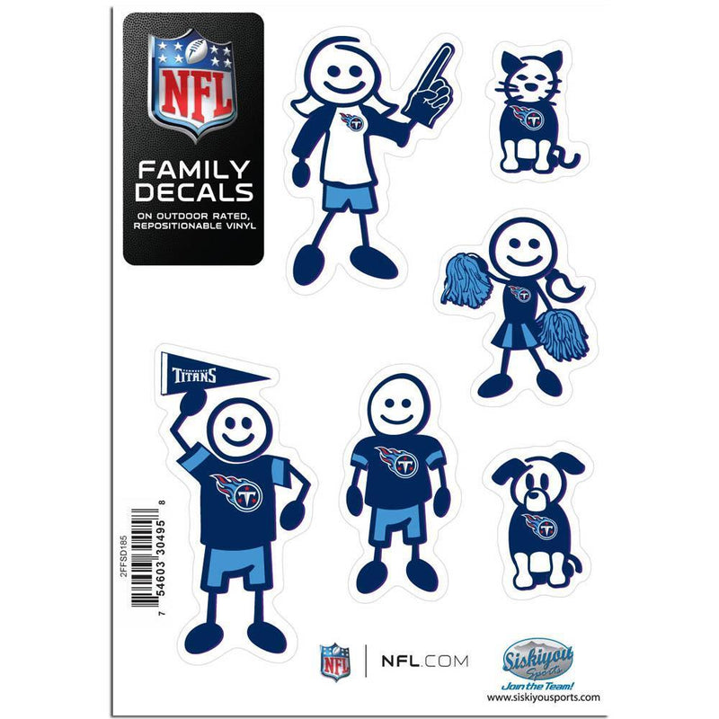 NFL - Tennessee Titans Family Decal Set Small-Automotive Accessories,Decals,Family Character Decals,Small Family Decals,NFL Small Family Decals-JadeMoghul Inc.