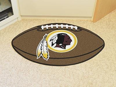 Round Rug in Living Room NFL Washington Redskins Football Ball Rug 20.5"x32.5"