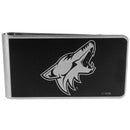 NHL - Arizona Coyotes Black and Steel Money Clip-Wallets & Checkbook Covers,Money Clips,Black and Steel Money Clips,NHL Black and Steel Money Clips-JadeMoghul Inc.