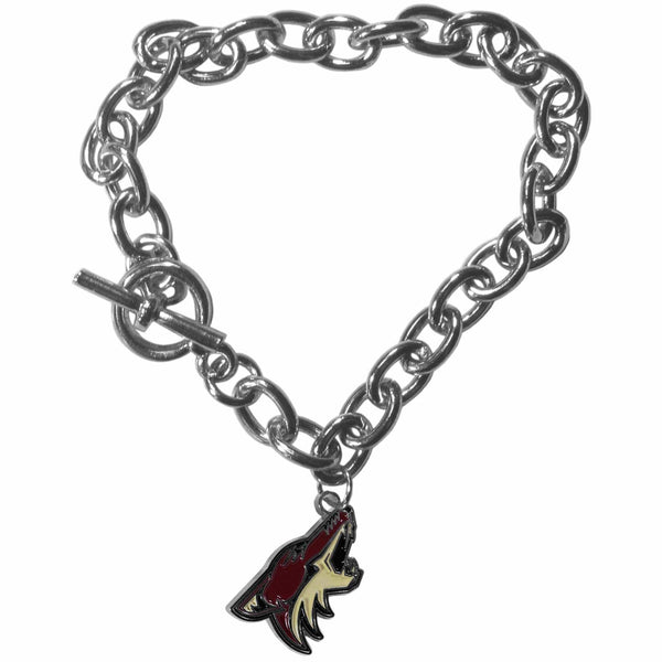 NHL - Arizona Coyotes Charm Chain Bracelet-Jewelry & Accessories,Bracelets,Charm Chain Bracelets,NHL Charm Chain Bracelets-JadeMoghul Inc.