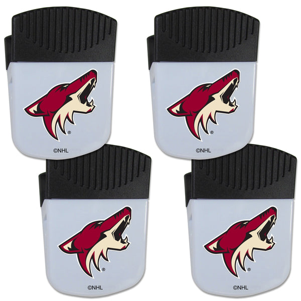 NHL - Arizona Coyotes Chip Clip Magnet with Bottle Opener, 4 pack-Other Cool Stuff,NHL Other Cool Stuff,Arizona Coyotes Other Cool Stuff-JadeMoghul Inc.