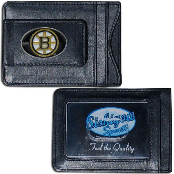 NHL - Boston Bruins Leather Cash & Cardholder-Wallets & Checkbook Covers,Cash & Cardholders,NHL Cash & Cardholders-JadeMoghul Inc.