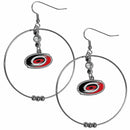 NHL - Carolina Hurricanes 2 Inch Hoop Earrings-Jewelry & Accessories,Earrings,2 inch Hoop Earrings,NHL Hoop Earrings-JadeMoghul Inc.