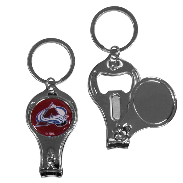 NHL - Colorado Avalanche Nail Care/Bottle Opener Key Chain-Key Chains,3 in 1 Key Chains,NHL 3 in 1 Key Chains-JadeMoghul Inc.