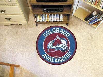 Round Outdoor Rugs NHL Colorado Avalanche Roundel Mat 27" diameter