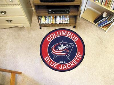 Round Area Rugs NHL Columbus Blue Jackets Roundel Mat 27" diameter