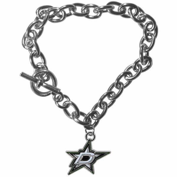 NHL - Dallas Stars Charm Chain Bracelet-Jewelry & Accessories,Bracelets,Charm Chain Bracelets,NHL Charm Chain Bracelets-JadeMoghul Inc.