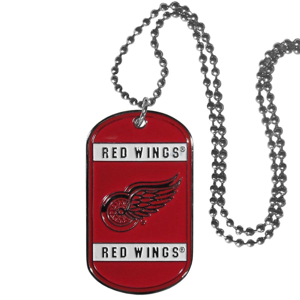 NHL - Detroit Red Wings Tag Necklace-Jewelry & Accessories,Necklaces,Tag Necklaces,NHL Tag Necklaces-JadeMoghul Inc.