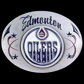 NHL - Edmonton Oilers Team Belt Buckle-Jewelry & Accessories,Belt Buckles,Team Belt Buckles,NHL Team Belt Buckles-JadeMoghul Inc.
