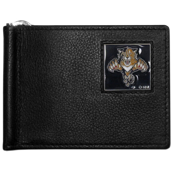 NHL - Florida Panthers Leather Bill Clip Wallet-Wallets & Checkbook Covers,Bill Clip Wallets,NHL Bill Clip Wallets-JadeMoghul Inc.