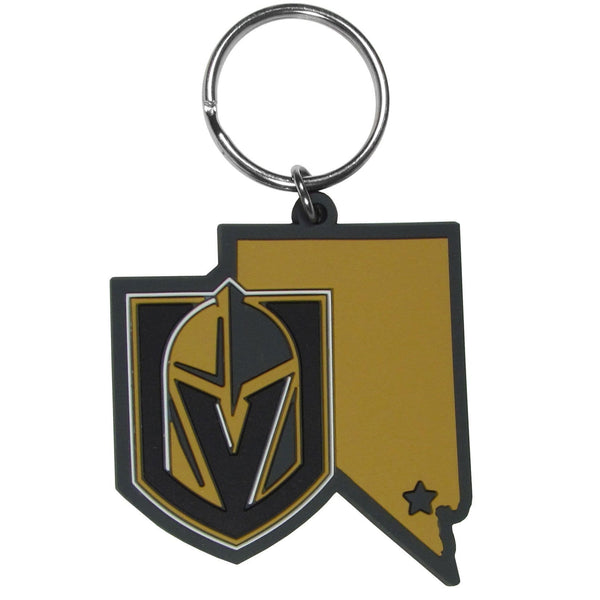 NHL - Las Vegas Golden Knights Home State Flexi Key Chain-Key Chains,NHL Key Chains,NHL Home State Flexi Key Chains-JadeMoghul Inc.