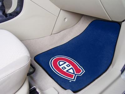 Rubber Car Mats NHL Montreal Canadiens 2-pc Printed Carpet Front Car Mats 17"x27"