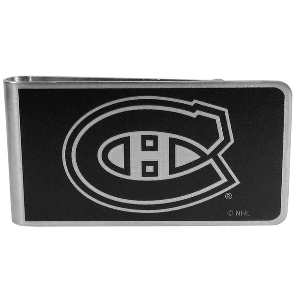 NHL - Montreal Canadiens Black and Steel Money Clip-Wallets & Checkbook Covers,Money Clips,Black and Steel Money Clips,NHL Black and Steel Money Clips-JadeMoghul Inc.