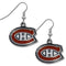 NHL - Montreal Canadiens Chrome Dangle Earrings-Jewelry & Accessories,Earrings,Dangle Earrings,Dangle Earrings,NHL Dangle Earrings-JadeMoghul Inc.