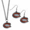 NHL - Montreal Canadiens Dangle Earrings and Chain Necklace Set-Jewelry & Accessories,Jewelry Sets,Dangle Earrings & Chain Necklace-JadeMoghul Inc.