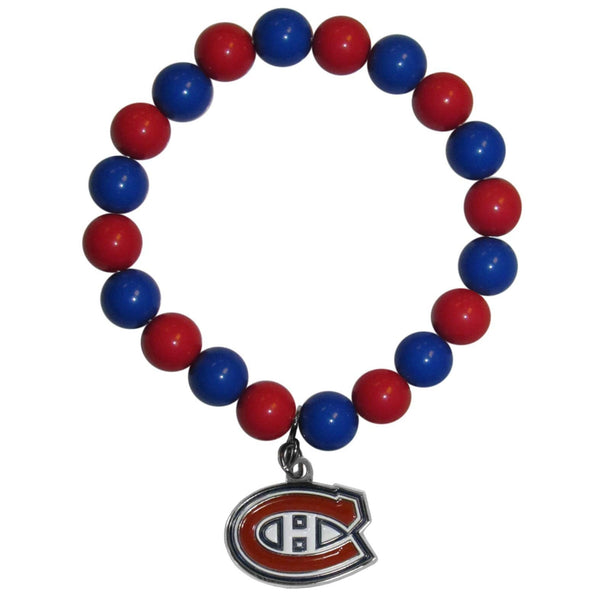 NHL - Montreal Canadiens Fan Bead Bracelet-Jewelry & Accessories,Bracelets,Fan Bead Bracelets,NHL Fan Bead Bracelets-JadeMoghul Inc.