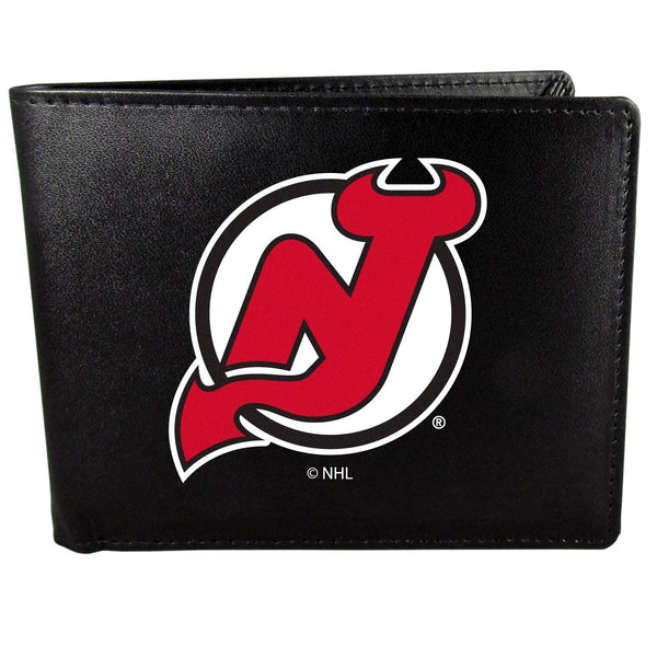 NHL - New Jersey Devils Bi-fold Wallet Large Logo-Wallets & Checkbook Covers,NHL Wallets,New Jersey Devils Wallets-JadeMoghul Inc.