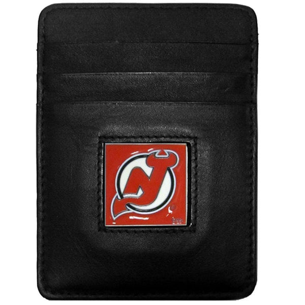 NHL - New Jersey Devils Leather Money Clip/Cardholder-Wallets & Checkbook Covers,Money Clip/Cardholders,Window Box Packaging,NHL Money Clip/Cardholders-JadeMoghul Inc.