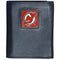 NHL - New Jersey Devils Leather Tri-fold Wallet-Wallets & Checkbook Covers,Tri-fold Wallets,Tri-fold Wallets,NHL Tri-fold Wallets-JadeMoghul Inc.