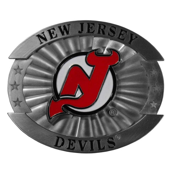NHL - New Jersey Devils Oversized Belt Buckle-Jewelry & Accessories,Belt Buckles,Over-sized Belt Buckles,NHL Over-sized Belt Buckles-JadeMoghul Inc.