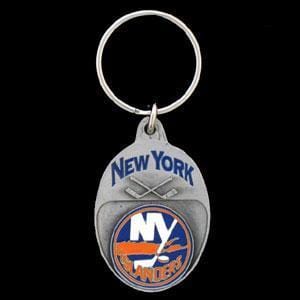 NHL - New York Islanders Carved Metal Key Chain-Key Chains,Scultped Metal Key Chains,NHL Scultped Metal Key Chains-JadeMoghul Inc.