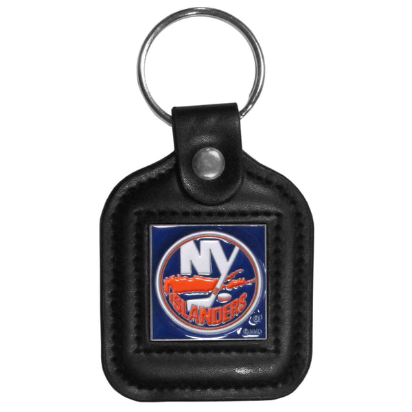 NHL - New York Islanders Square Leatherette Key Chain-Key Chains,Leatherette Key Chains,NHL Leatherette Key Chains-JadeMoghul Inc.