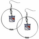 NHL - New York Rangers 2 Inch Hoop Earrings-Jewelry & Accessories,Earrings,2 inch Hoop Earrings,NHL Hoop Earrings-JadeMoghul Inc.