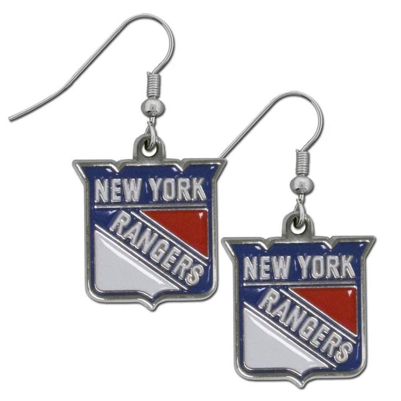 NHL - New York Rangers Chrome Dangle Earrings-Jewelry & Accessories,Earrings,Dangle Earrings,Dangle Earrings,NHL Dangle Earrings-JadeMoghul Inc.