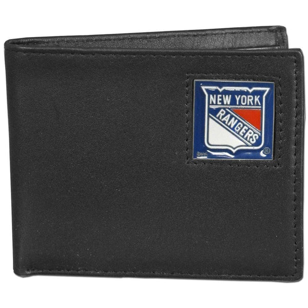NHL - New York Rangers Leather Bi-fold Wallet Packaged in Gift Box-Wallets & Checkbook Covers,Bi-fold Wallets,Gift Box Packaging,NHL Bi-fold Wallets-JadeMoghul Inc.