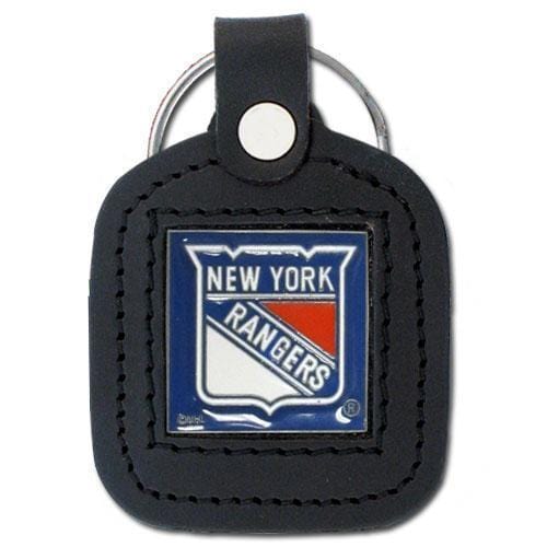 NHL - New York Rangers Square Leatherette Key Chain-Key Chains,Leatherette Key Chains,NHL Leatherette Key Chains-JadeMoghul Inc.