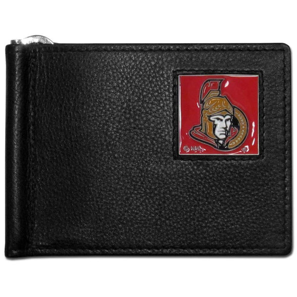 NHL - Ottawa Senators Leather Bill Clip Wallet-Wallets & Checkbook Covers,Bill Clip Wallets,NHL Bill Clip Wallets-JadeMoghul Inc.