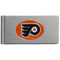 NHL - Philadelphia Flyers Brushed Metal Money Clip-Wallets & Checkbook Covers,Money Clips,Brushed Money Clips,NHL Brushed Money Clips-JadeMoghul Inc.