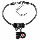 NHL - Philadelphia Flyers Euro Bead Bracelet-Jewelry & Accessories,Bracelets,Euro Bead Bracelets,NHL Euro Bead Bracelets-JadeMoghul Inc.