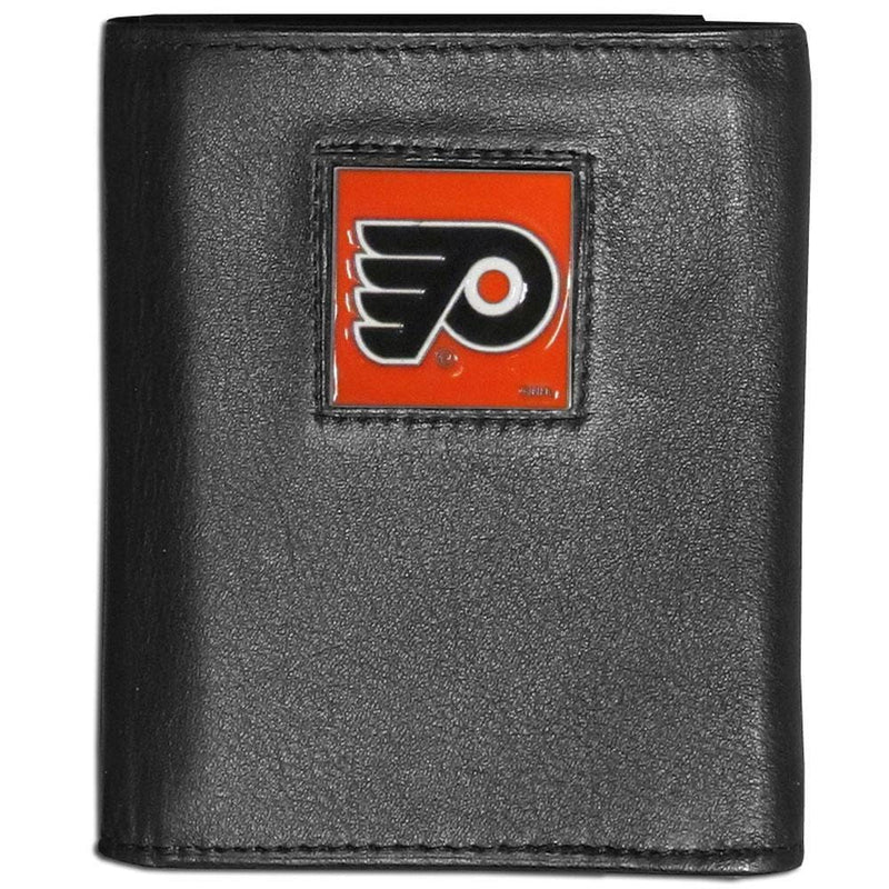 NHL - Philadelphia Flyers Leather Tri-fold Wallet-Wallets & Checkbook Covers,Tri-fold Wallets,Tri-fold Wallets,NHL Tri-fold Wallets-JadeMoghul Inc.