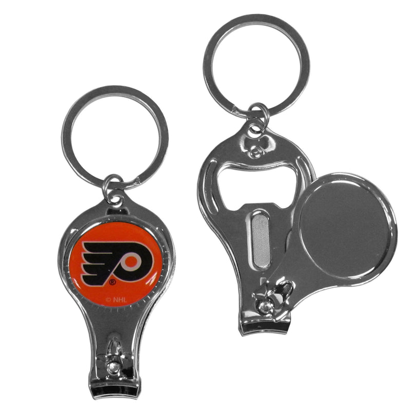 NHL - Philadelphia Flyers Nail Care/Bottle Opener Key Chain-Key Chains,3 in 1 Key Chains,NHL 3 in 1 Key Chains-JadeMoghul Inc.