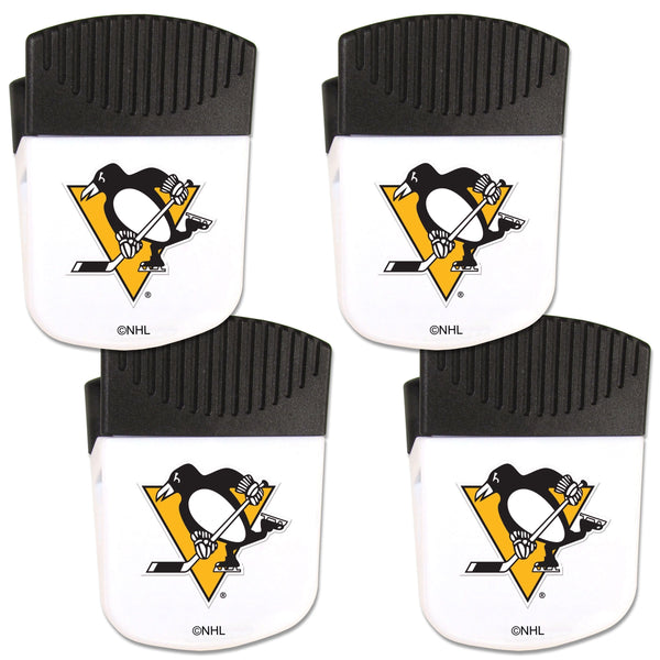 NHL - Pittsburgh Penguins Chip Clip Magnet with Bottle Opener, 4 pack-Other Cool Stuff,NHL Other Cool Stuff,Pittsburgh Penguins Other Cool Stuff-JadeMoghul Inc.