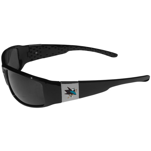NHL - San Jose Sharks Chrome Wrap Sunglasses-Sunglasses, Eyewear & Accessories,NHL Eyewear,San Jose Sharks Eyewear-JadeMoghul Inc.