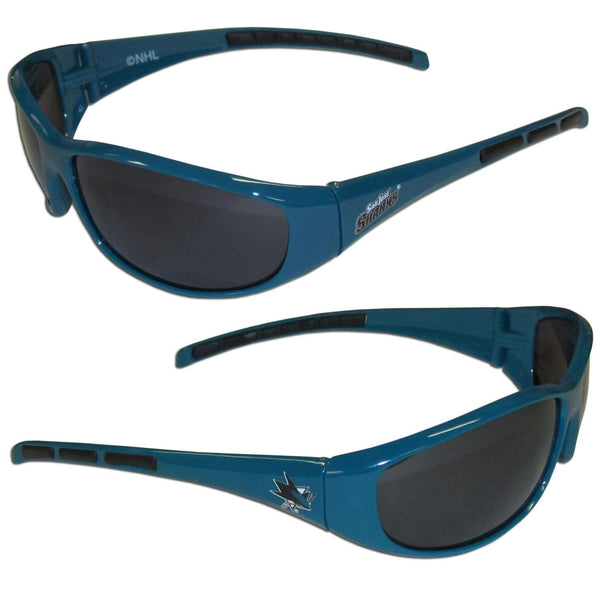 NHL - San Jose Sharks Wrap Sunglasses-Sunglasses, Eyewear & Accessories,Sunglasses,Wrap Sunglasses,NHL Wrap Sunglasses-JadeMoghul Inc.