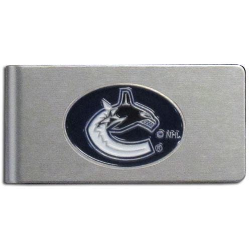 NHL - Vancouver Canucks Brushed Metal Money Clip-Wallets & Checkbook Covers,Money Clips,Brushed Money Clips,NHL Brushed Money Clips-JadeMoghul Inc.