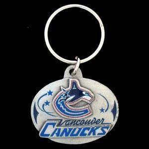NHL - Vancouver Canucks Carved Metal Key Chain-Key Chains,Scultped Metal Key Chains,NHL Scultped Metal Key Chains-JadeMoghul Inc.