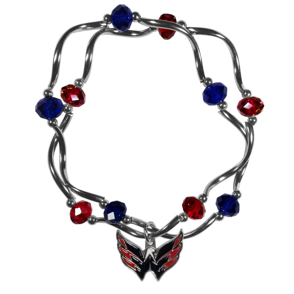 NHL - Washington Capitals Crystal Bead Bracelet-Jewelry & Accessories,Bracelets,Crystal Bead Bracelets,NHL Crystal Bead Bracelets-JadeMoghul Inc.