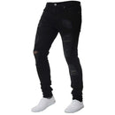 NIBESSER Skinny Blue Jeans Men Autumn Vintage Denim Pencil Pants Casual Stretch Trousers 2018 Sexy Hole Ripped Male Zipper Jeans-Black 4-S-JadeMoghul Inc.