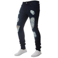 NIBESSER Skinny Blue Jeans Men Autumn Vintage Denim Pencil Pants Casual Stretch Trousers 2018 Sexy Hole Ripped Male Zipper Jeans-Dark Blue 4-S-JadeMoghul Inc.