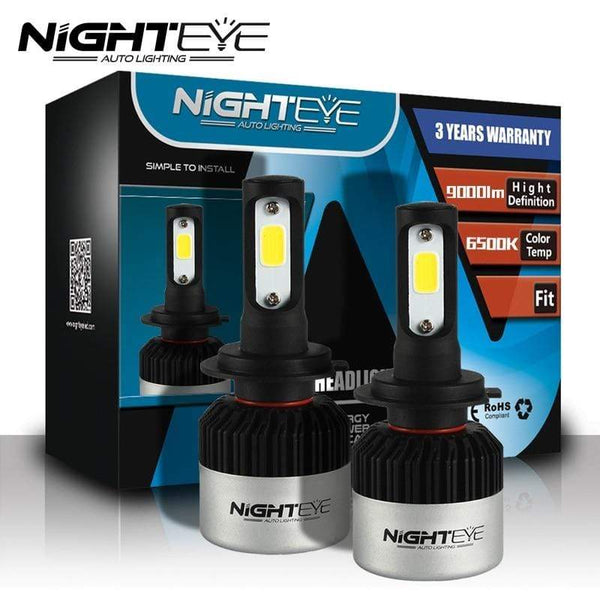 NIGHTEYE Super Bright Car Headlights H7 LED H4 led H1 H8 H11 HB3 9005 HB4 9006 Auto Bulb 72W 9000LM Automobiles Headlamp 6500K JadeMoghul Inc. 