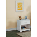 Wooden Night Stand With Bottom Shelf, White