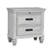 Wooden Nightstand with 2 Drawers & 1 Pull-Out Tray, White