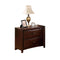 Wooden Nightstand With Two Drawers In Contemporary Style, Espresso Brown