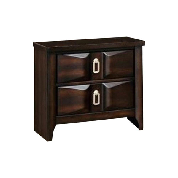 Nightstands and Bedside Tables Night Stand, Varnish Oak Benzara