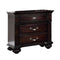 Syracuse Traditional Style Beautiful Nightstand, Dark Walnut