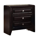 Yorkville Transitional Nightstand, Espresso Finish